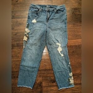 Style & Co. Embroidered Distressed Women's Jeans